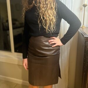 100% leather pencil skirt size 4